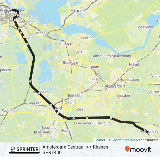 Richting: Veenendaal Centrum 17 haltes BEKIJK LIJNDIENSTROOSTER Amsterdam Centraal 41K Stationsplein, Amsterdam Amsterdam Muiderpoort 1 Oosterspoorplein, Amsterdam Amsterdam, Amstelstation 1