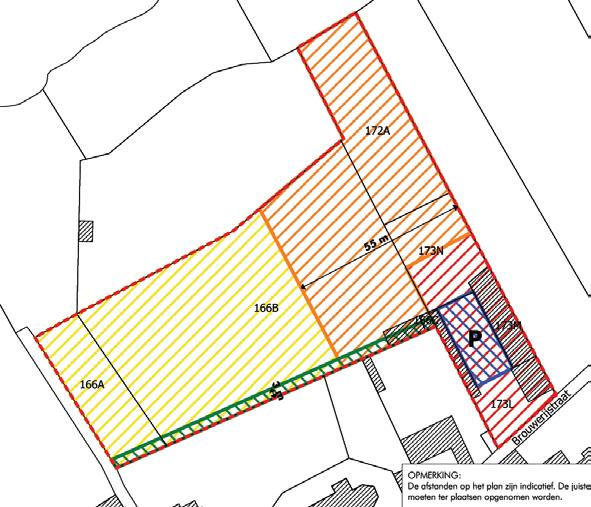 Art. 5: Overdrukzone voor groenbuffer Bestemming Onderliggende bestemming: woongebied met landelijk karakter; Bovenop deze onderliggende bestemming : bestemming voor de aanleg van een met planten