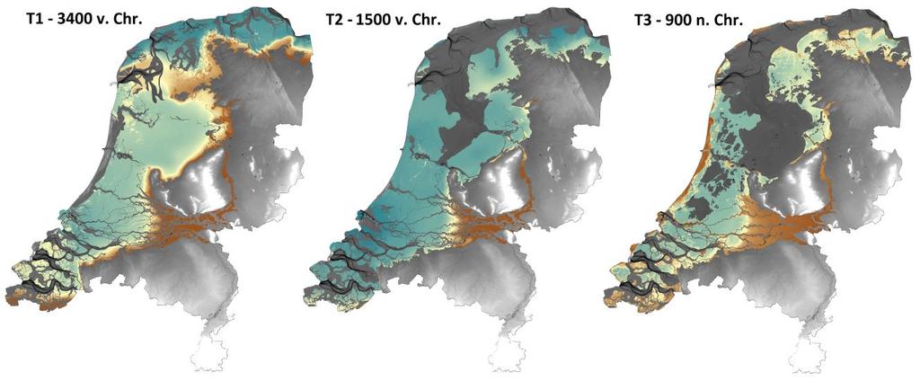 2.5 Hoogtemodellen van begravingsdiepte ( Attentiediepte ) Het maken van hoogtemodellen voor de trefdiepte van begraven landschappen is in wisselwerking met de landschaps- en erosiekatering