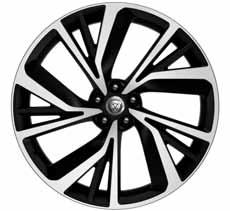 voor/achter: 245/50 R20 105V Summer 031QE 20" 5-Split Spoke 'Style 5070' in Technical Grey & Polished Finish met banden voor/achter: 245/50 R20 105V Summer 031QS 22" 5-Split Spoke