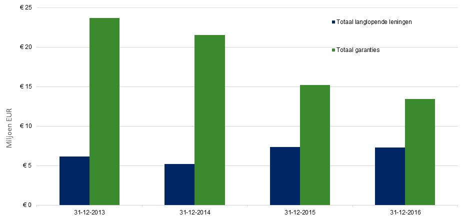 3 Garanties en leningen 3.1 Inleiding In dit hoofdstuk wordt eerst inzicht geboden in de omvang en ontwikkeling van de verstrekte garanties en langlopende leningen voor de periode 2013-2016.