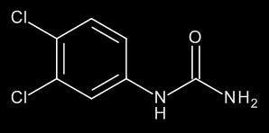 Both 1-(3,4-dichlorophenyl)-3-methylurea and 1-(3,4- dichloorfenyl)urea have a smaller response; related to the smaller molecular weight because of the loss of one or two methyl-groups (CH 3 ).