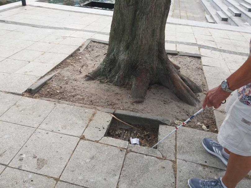 eind omgelopen worden o Kolken bij de bomen liggen 10 cm diep, wat voor struikelgevaar zorgt.