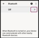 4 Raak [WI-C200] of [WI-C310] aan. U krijgt het gesproken bericht "Bluetooth connected" (Bluetooth verbonden) te horen. Hint De bovenstaande procedure is een voorbeeld.