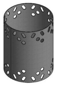 VERZONKEN VERANKERINGSELEMENTEN DRAGEND MANCHETANKER "TMA Dragend manchetanker TMA is een cilindrische koker van roestvast staalplaat, W1.4571 (A4-kwaliteit) - AISI 316Ti.