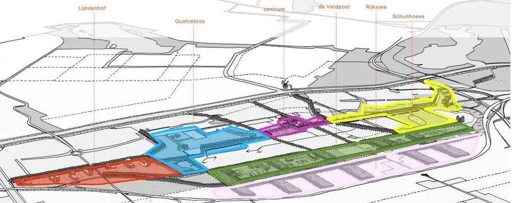 4 NIEUWE SITUATIE 4.1 Nieuwe ontwikkelingen plangebied masterplan Vanwege de omlegging van de A9 komen er gronden vrij en is er ruimte voor een nieuwe invulling.