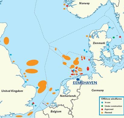 50GW wind op Noordzee Ruimtegebruik 50GW offshore wind beslaat 25% van