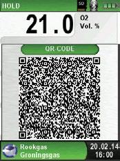 Handleiding BLAUWE LIJN BLUElYZER ST rookgasmeter QR-code genereren: Meetwaarden overdragen aan smartphone of tablet.