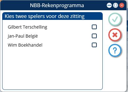 Als je nu dat driemanschap (weer) wilt toevoegen (eerst vinkje aan), vraagt het welke van de drie de bedoeling zijn >> aanklikken >> goedkeuren.