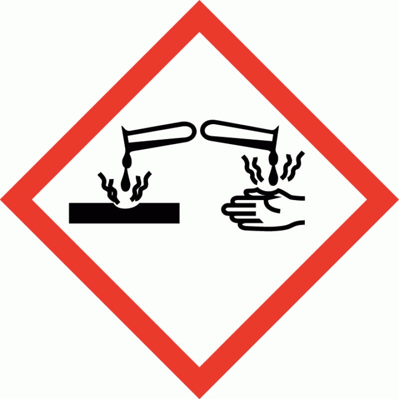 Pictogram Signaalwoord Gevarenaanduiding Veiligheidsaanbeveling Bevat Detergent etikettering Gevaar H318 Veroorzaakt ernstig oogletsel.