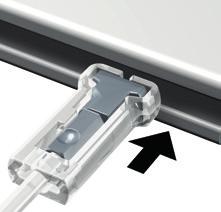 SIMPLE-SAFE-STRONG Artiteq ontwikkelde voor alle ophangrails het 2 Twister glijdersysteem.