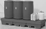 gevaarlijke stoffen overeenkomstig PGS 15, VLAREM, ARAB,  gemakkelijk hanteerbaar - Met conformiteitverklaring - Opvangcapaciteit: 405 liter Opslagcapaciteit: met rooster voor 4 vaten à 200 liter