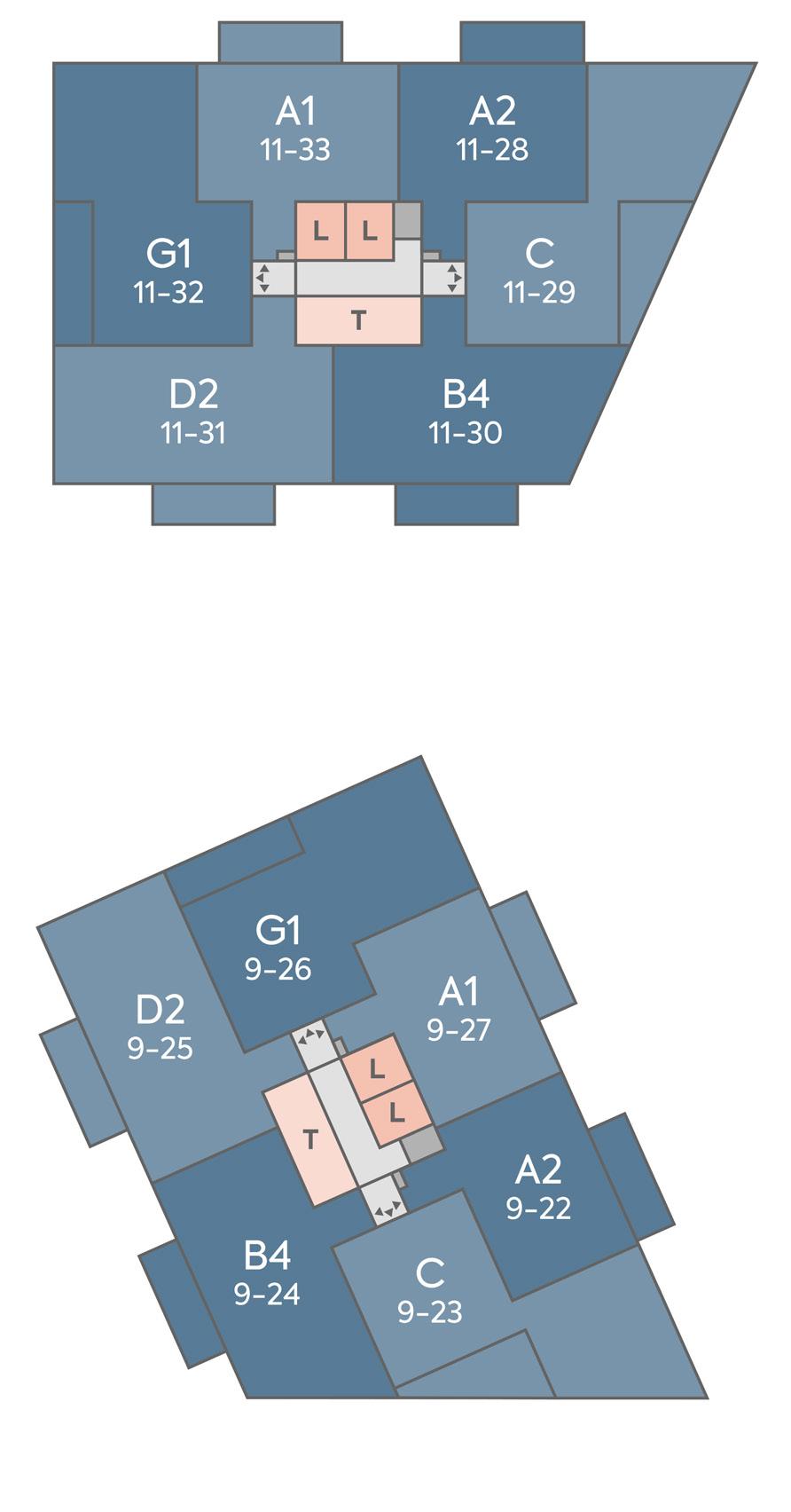 VERDIEPIGSOVERZICHTE MORCH III 4e verdieping 6e verdieping 5e verdieping 7e verdieping Utrechtsebaan