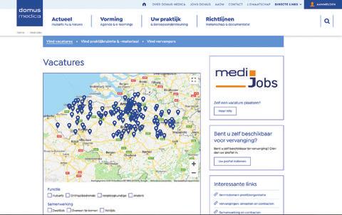 Nieuwe website De nieuwe website van Domus Medica kwam in oktober online en werd voorgesteld tijdens de Huisartsenconferentie op 6 oktober 2018.