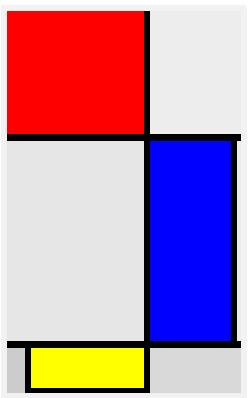 familiar with some of Mondriaan's works from the De Stijl