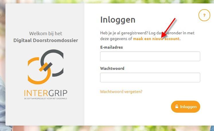 Hoe maak je een account aan? STAP 1 Ga naar www.digitaaldoorstroomdossier.