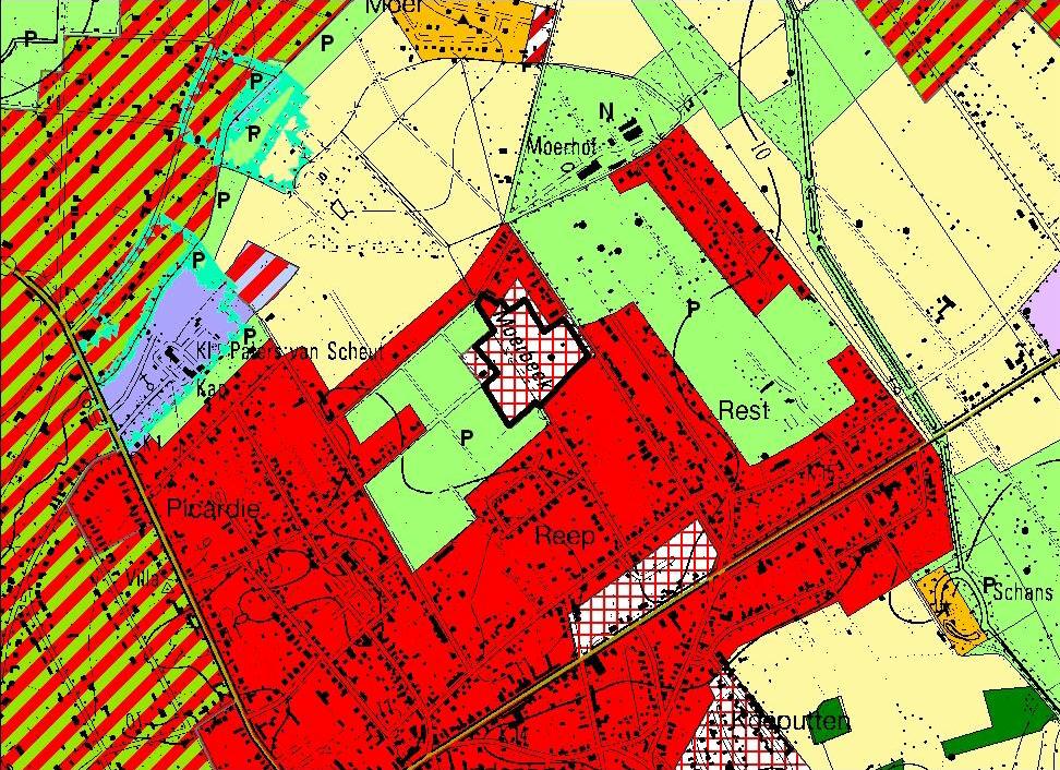 Gewestplan Antwerpen Figuur 5: Moerhoflaan: Gewestplan Antwerpen (1:15.