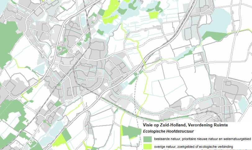 EHS Op de digitale kaart van de provinciale Verordening Ruimte zijn de belangrijke natuurgebieden (EHS, Natura 2000 en belangrijke weidevogelgebieden) weergegeven.