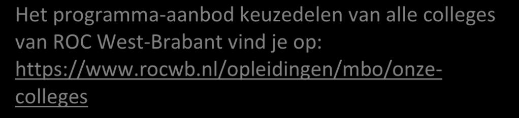 Het dossier omvat één of meerdere kerntaken met werkprocessen. Voor informatie over de inzet van keuzedelen kun je terecht bij je studieloopbaanbegeleider.