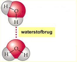 Bij een watermolecuul zitten de H-atomen onder een hoek omdat de gemeenschappelijke elektronenparen en de losse elektronenparen elkaar afstoten zover mogelijk uit elkaar zitten. Opgave 11.