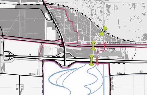 37 Eind 2007 had de gemeente een opgave van minimaal 70 hectare boscompensatie. 3.4 Infrastructuur De dynamiek van het verkeer in en om het OostvaardersWold gaat behoorlijk veranderen.