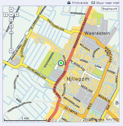 Voor uw navigatie: de Kwekerij, Hillegom. Vanuit richting Leiden: bij de 2 de rotonde 4 de afslag, voorbij de school rechtsaf.