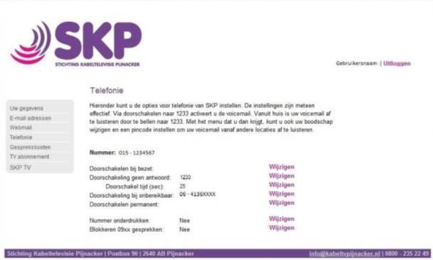 nl/klantenservice/handleidingen/ Telefonie U heeft voor de telefonie de mogelijkheid om een aantal instellingen te bewerken.