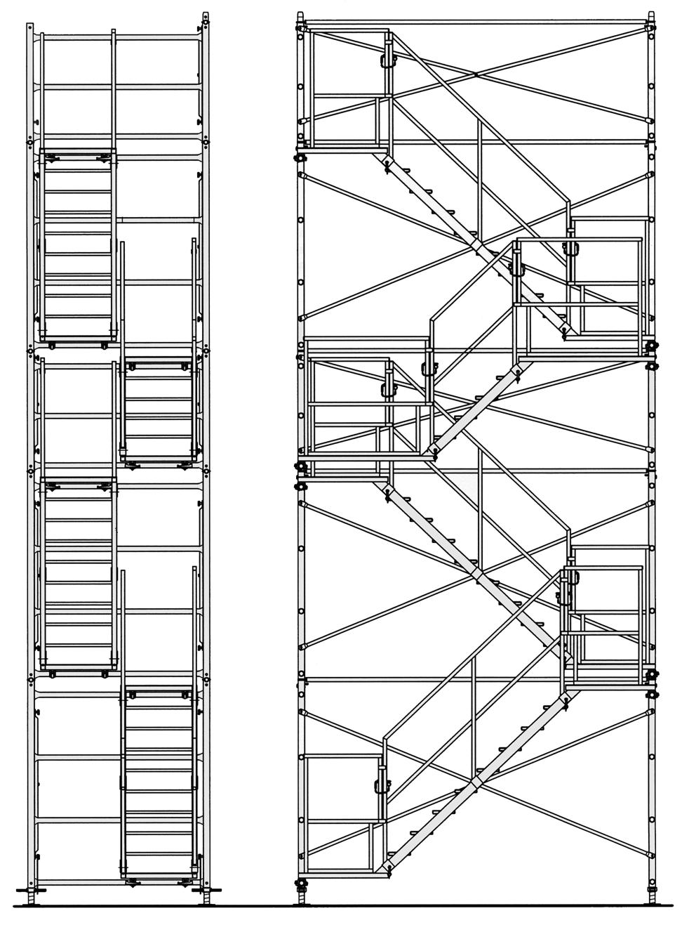 04 TRAPPENTOREN 434 3,00 m x 1,50 m CONFORM de norm HD.