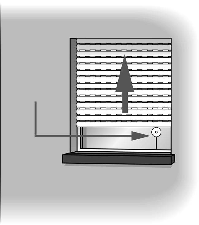 Ouverture automatque en mode pare-solel [1] Au bout de 20 mnutes envron, le volet roulant remonte automatquement d une certane dstance pour dégager la sonde optque.