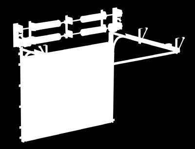 Op elke torsieveer wordt een verstevigde ratelkoppeling gemonteerd die het deurblad blokkeert in geval van een veerbreuk.