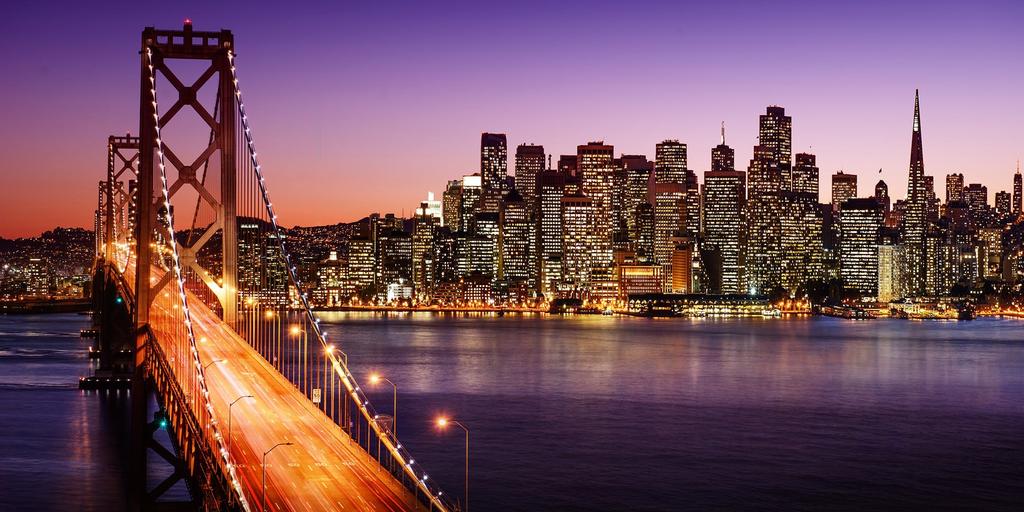 Na de maaltijd maken we een korte wandeling door Chinatown en dan steken we de Oakland Bay Bridge over naar Treasure Island voor een stop voor een prachtig avonduitzicht over San Francisco.