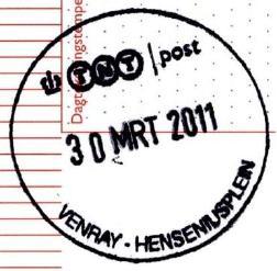 Grotestraat 40 Gevestigd in 2016: Pakketpunt (adres in 2016: Hema) VENRAY - GROTESTRAAT Henseniusplein 7 Gevestigd voor januari 2011: Postkantoor (Opgeheven: na maart 2011) (adres in 2011:
