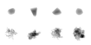 CHAPTER 4. PATCHWORK RECONSTRUCTION 93 Figure 4.9: Examples of smooth (Le Gal II, top row) and irregular (Le Gal IV, bottom row) microcalcifications. al. [34].