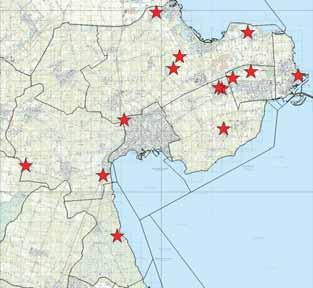 3.4 Insecten Nachtvlinders 2017 Dit jaar heeft een groep nachtvlinderaars over 19 nachten op 14 verschillende locaties het doek en soms ook nog een extra vangkast opgezet voor het onderzoek naar het