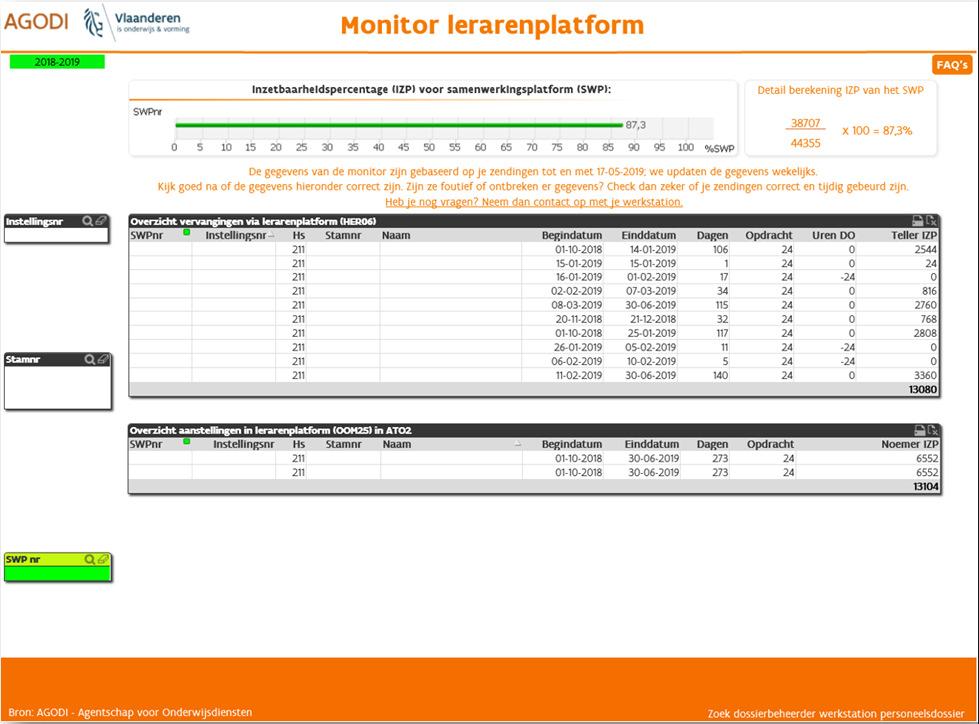 3. Lerarenplatform Vooruitblik 2019-2020: Lerarenplatform wordt verder gezet Start op 1 oktober 2019 Berekening middelen o.b.v. elektronische zendingen tot en met 30 juni 2019 (invloed inzetbaarheidspercentage!