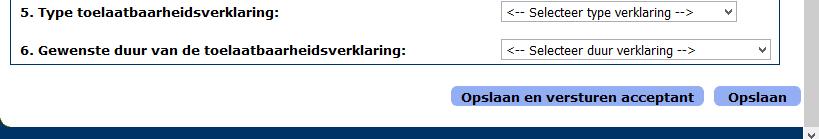 versturen acceptant te klikken.