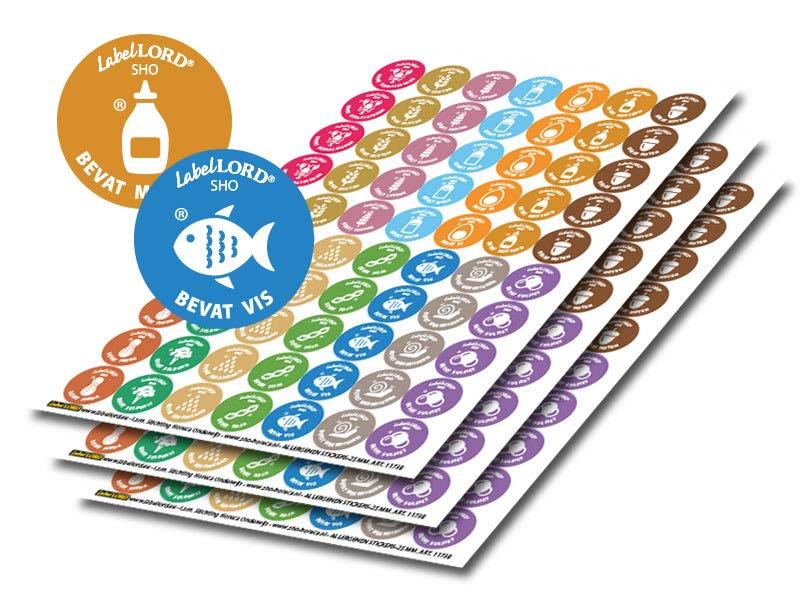 belangrijkste allergenen 500 etiketten per rol Verkrijgbaar in Aqualabel