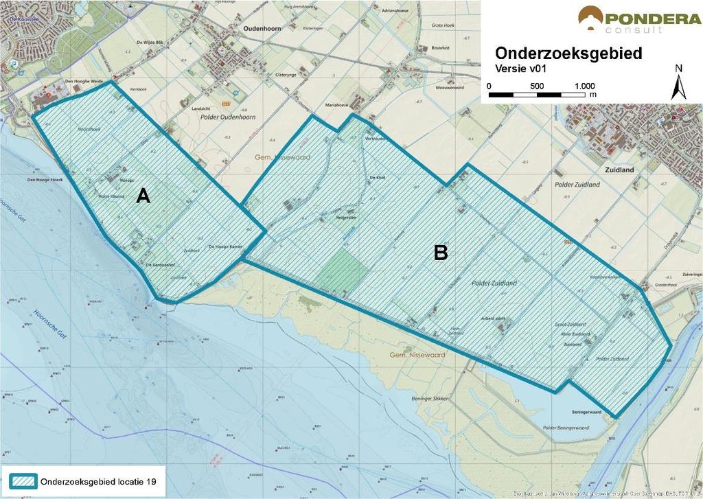 301 BEOORDELING LOCATIE 19A ZUIDLAND Beschrijving locatie Locatie 19 ligt aan de zuidrand van Voorne-Putten tegen het Haringvliet en het Spui aan.