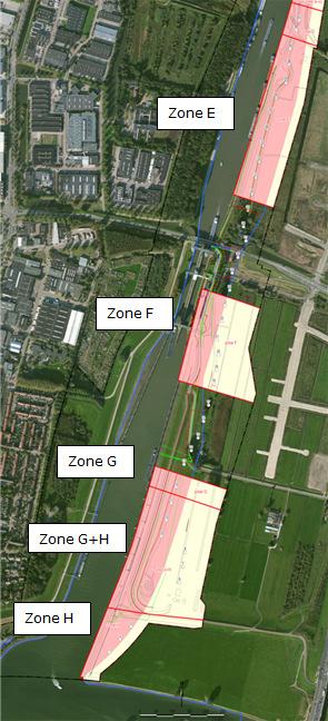 Afbeelding 6.14 Zones met archeologische verwachtingswaarden, gebaseerd op verkennend booronderzoek. Zie ook afbeelding 6.15.