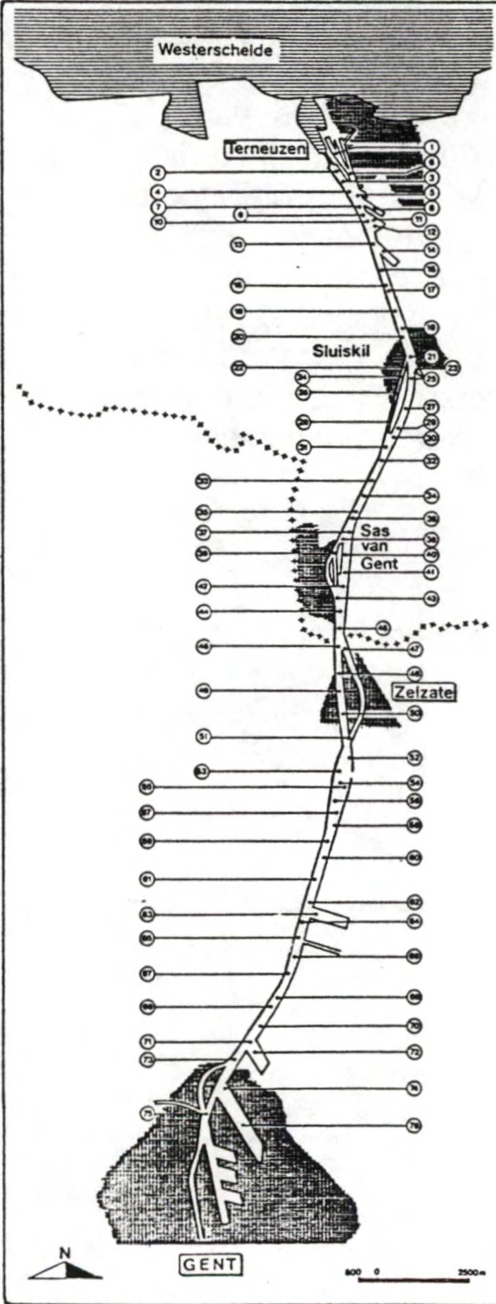 waarden te berekenen. Westersch«lde chloriniteit (g Cl/1) 2 4 6 8 zuurstofverzadiging (X) 0 10 20 X 40 50 60 10 S lu is k il 20 X 40 50 60 70 Fig.