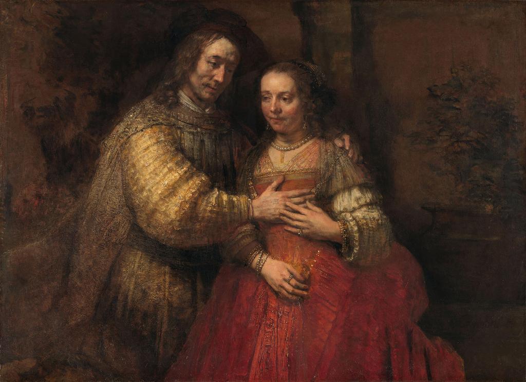 24. Rembrandt, Het joodse bruidje, 1666 Olieverf op doek Amsterdam, Rijksmuseum Dit is één van de beroemdste schilderijen van Rembrandt.