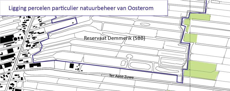2 Ligging en beschrijving projectgebied Ligging De agrarische percelen die de heer van Oosterom in particulier natuurbeheer zal nemen zijn gelegen in het centrale deel van polder