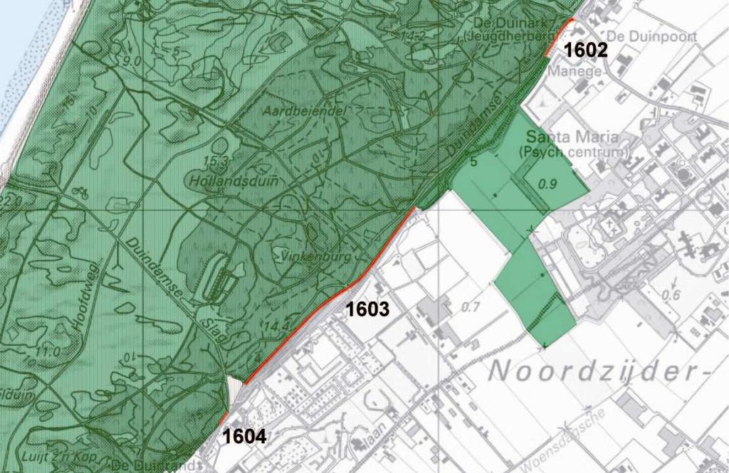 Duindamseweg noord (weg schrappen als EHS) 1603 Noordwijk: Duindamseweg