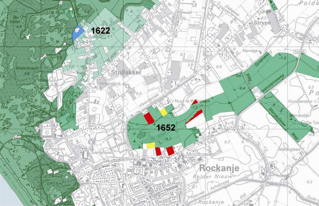 'bestaande natuur en prioritaire nieuwe natuur') 1652 Rockanje: De Waal (vijf