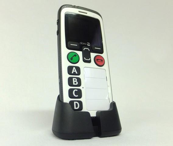020001852 GSM Doro 580 zeer gemakkelijk te bedienen, beperkt tot 4 oproepnummers, verlicht display, 35 x 28 mm.
