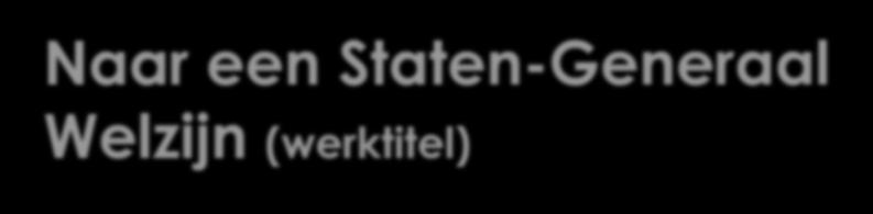 Naar een Staten-Generaal Welzijn (werktitel) Naar een welzijnsconferentie Brussel of Staten-Generaal Welzijn