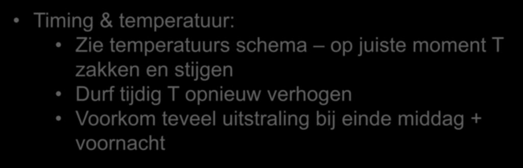 Vragen en antwoorden Timing & temperatuur: Zie temperatuurs schema op juiste moment