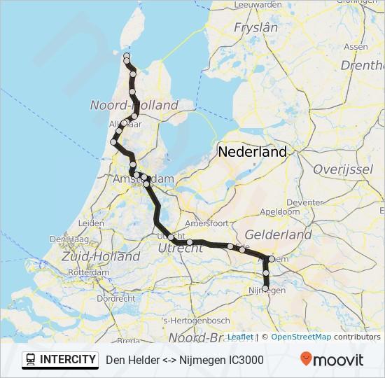 Richting: Nijmegen 20 haltes Den Helder Den Helder Zuid Anna Paulowna 18 Stationsweg, Anna Paulowna Schagen 1 Plantsoen, Schagen Nijmegen Dienstrooster Route: Maandag 00:04-23:04 Dinsdag 05:04-23:04