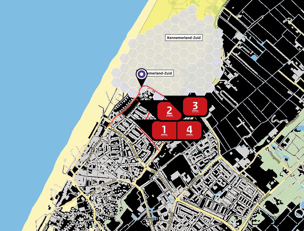 Depositie natuurgebieden Hoogste projectverschil (Kennemerland-Zuid) Hoogste projectverschil per natuurgebied