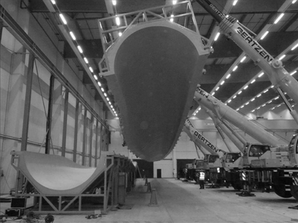 Production methods Figure 17: Mould for a 52m wind turbine blade (source: Bright Composites) the visible side are according to specifications.